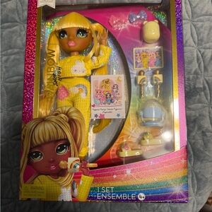 Madison Rainbow Doll with Yellow Outfit and Accessories